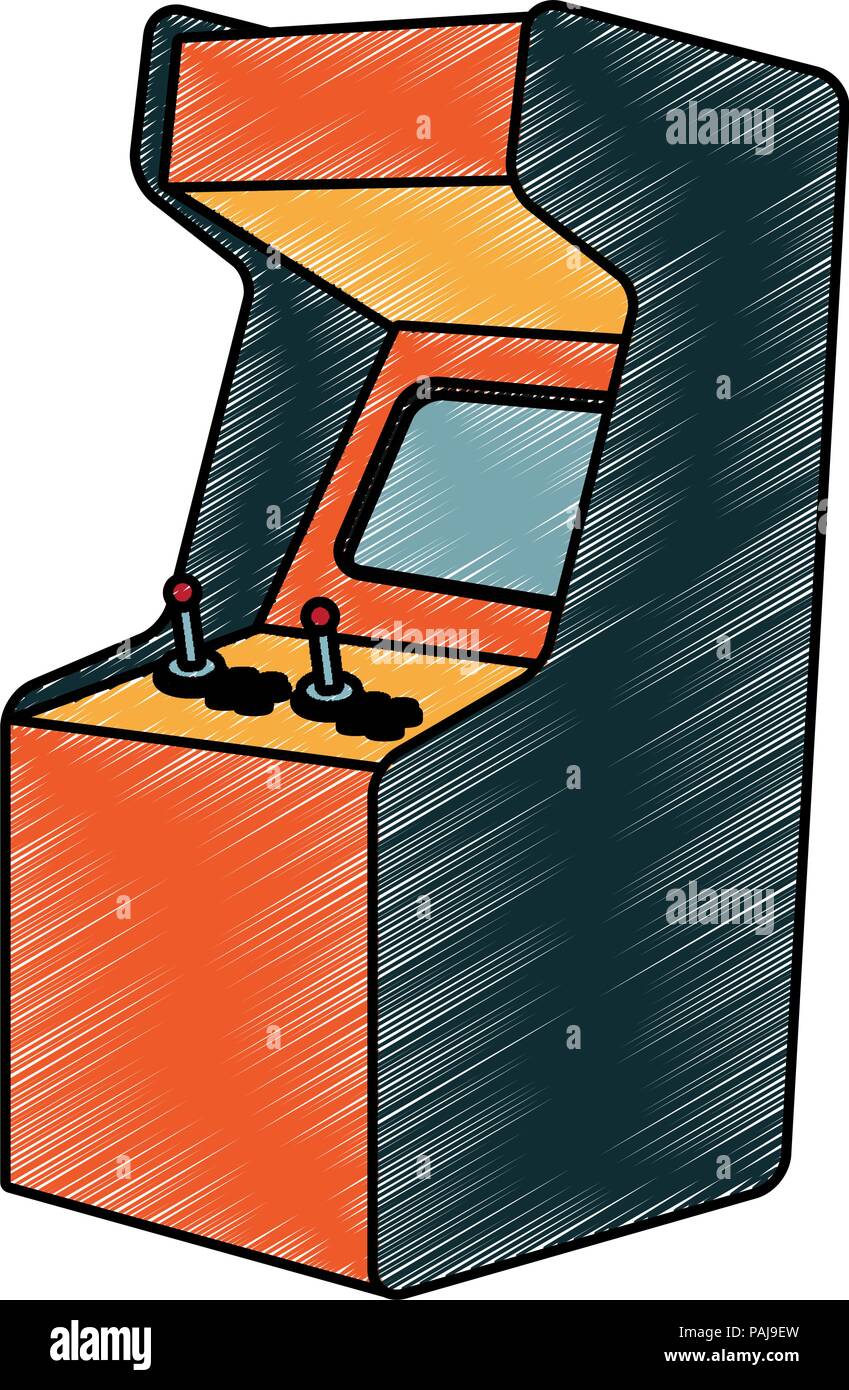 retro arcade videogame vector