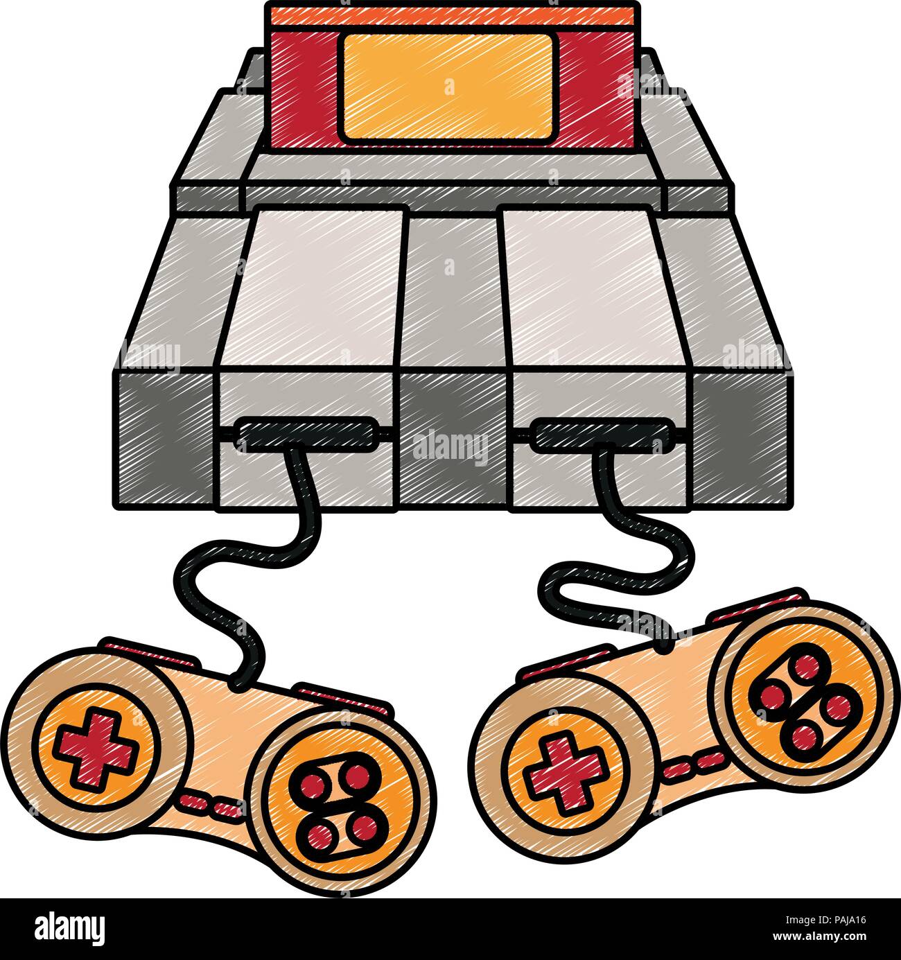 Retro videogame console vector illustration graphic design Stock Vector ...