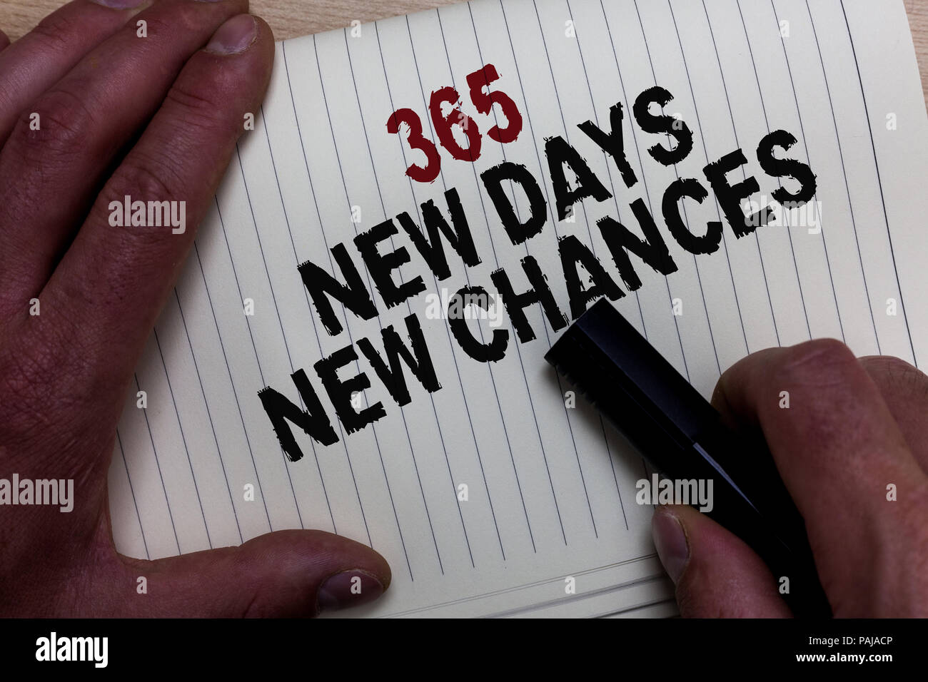 Word Writing Text 365 New Days New Chances Business Concept