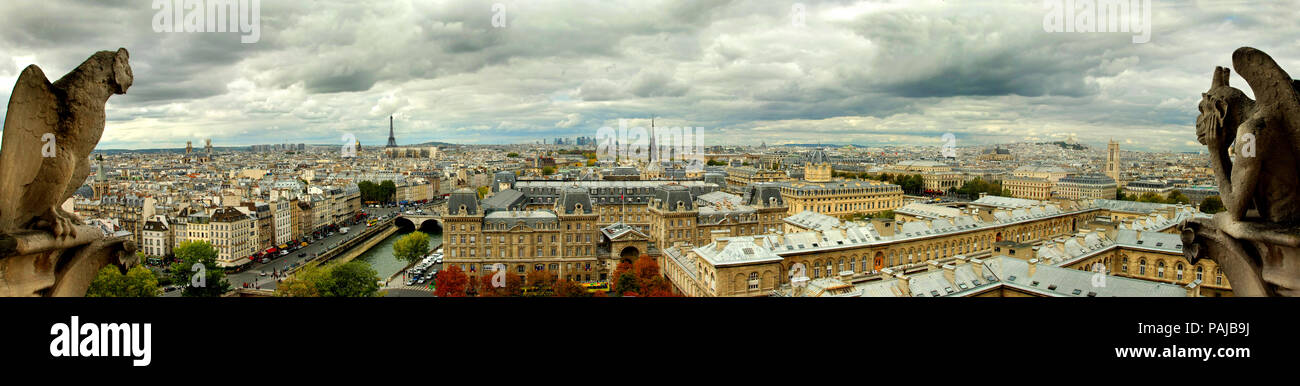 Paris by Notredame Stock Photo