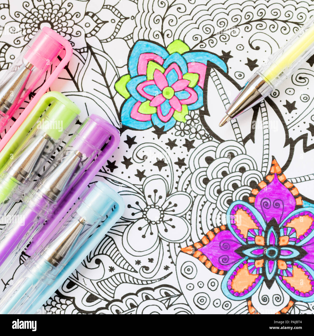 How To Relax with Gel Pens and Adult Coloring Books