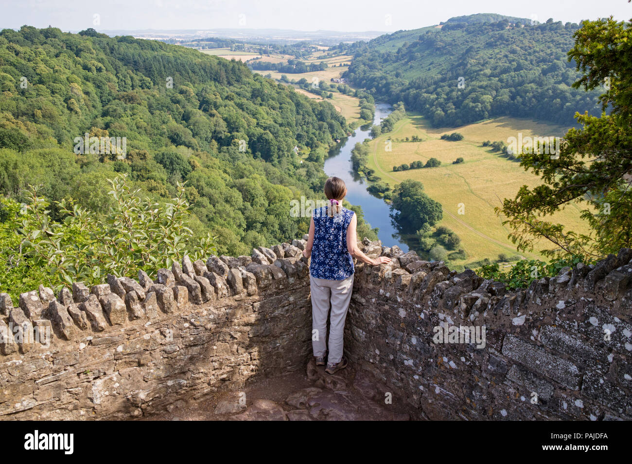 A view over the River Wye at Symonds Yat Rock, Herefordshire, England, UK. Stock Photo