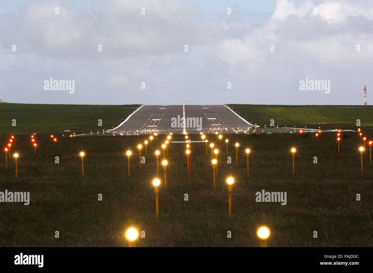 runway 27 approach and touchdown zone lights at Bristol Airport Stock Photo  - Alamy