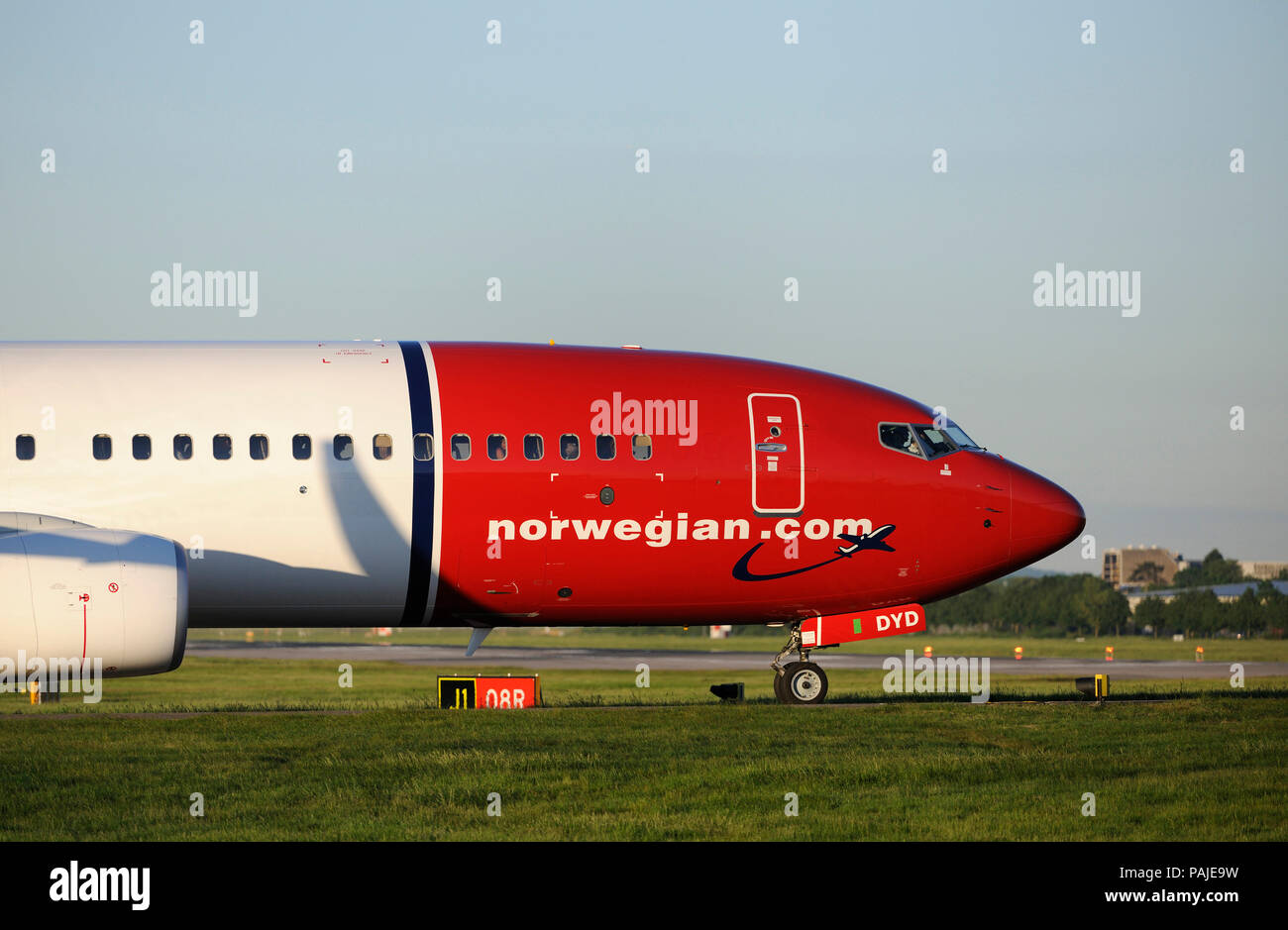 Norwegian Air Shuttle Boeing 737-800 taxiing at Gatwick Stock Photo