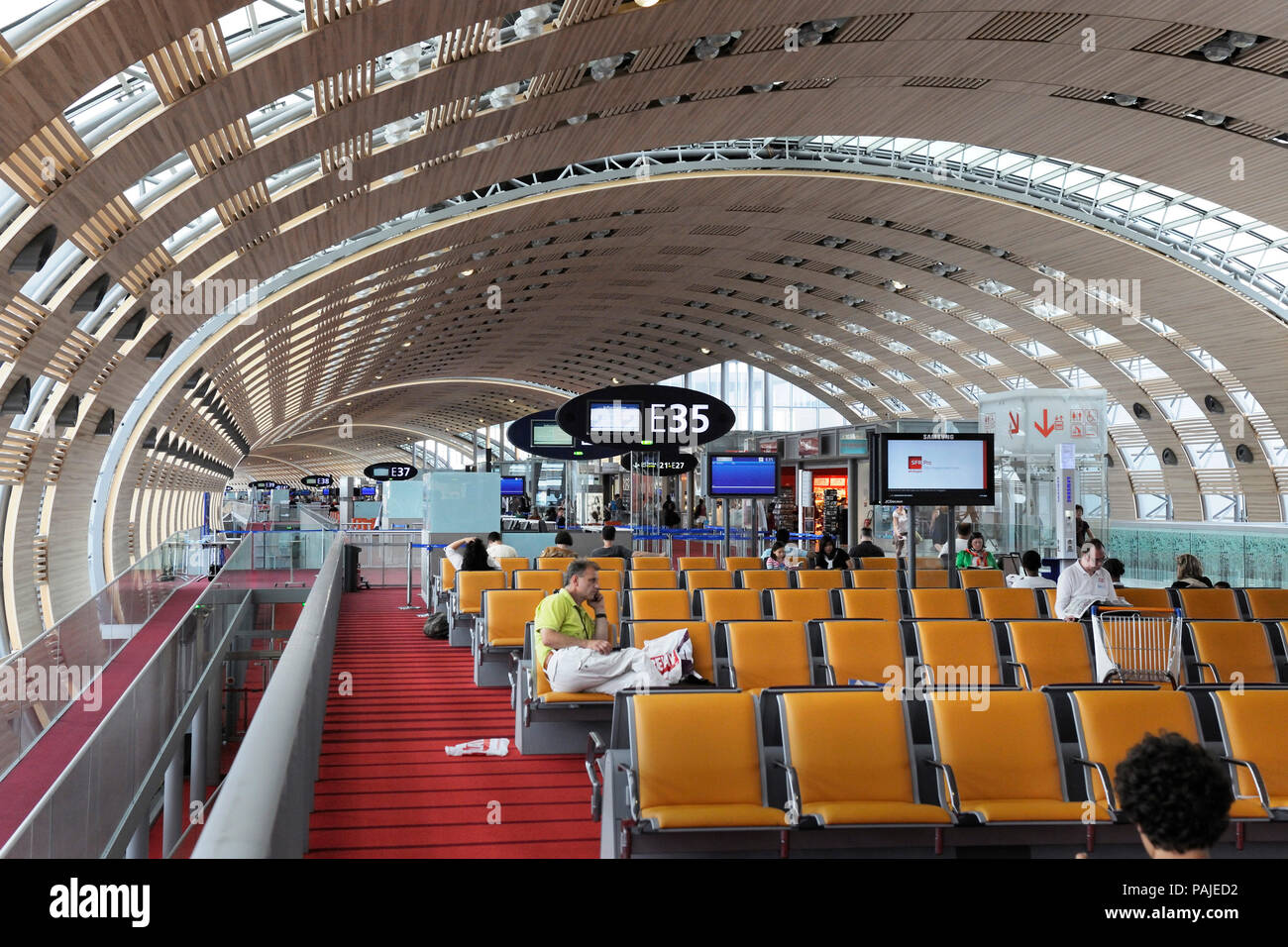 Terminal2E at Paris Charles de Gaulle airport Stock Photo