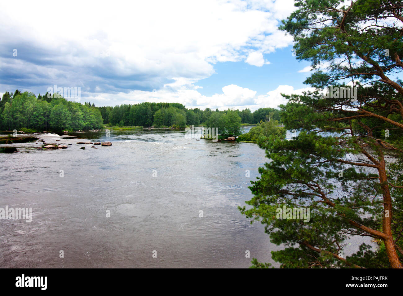 summer-landscape-of-kymijoki-river-waters-in-finland-stock-photo-alamy