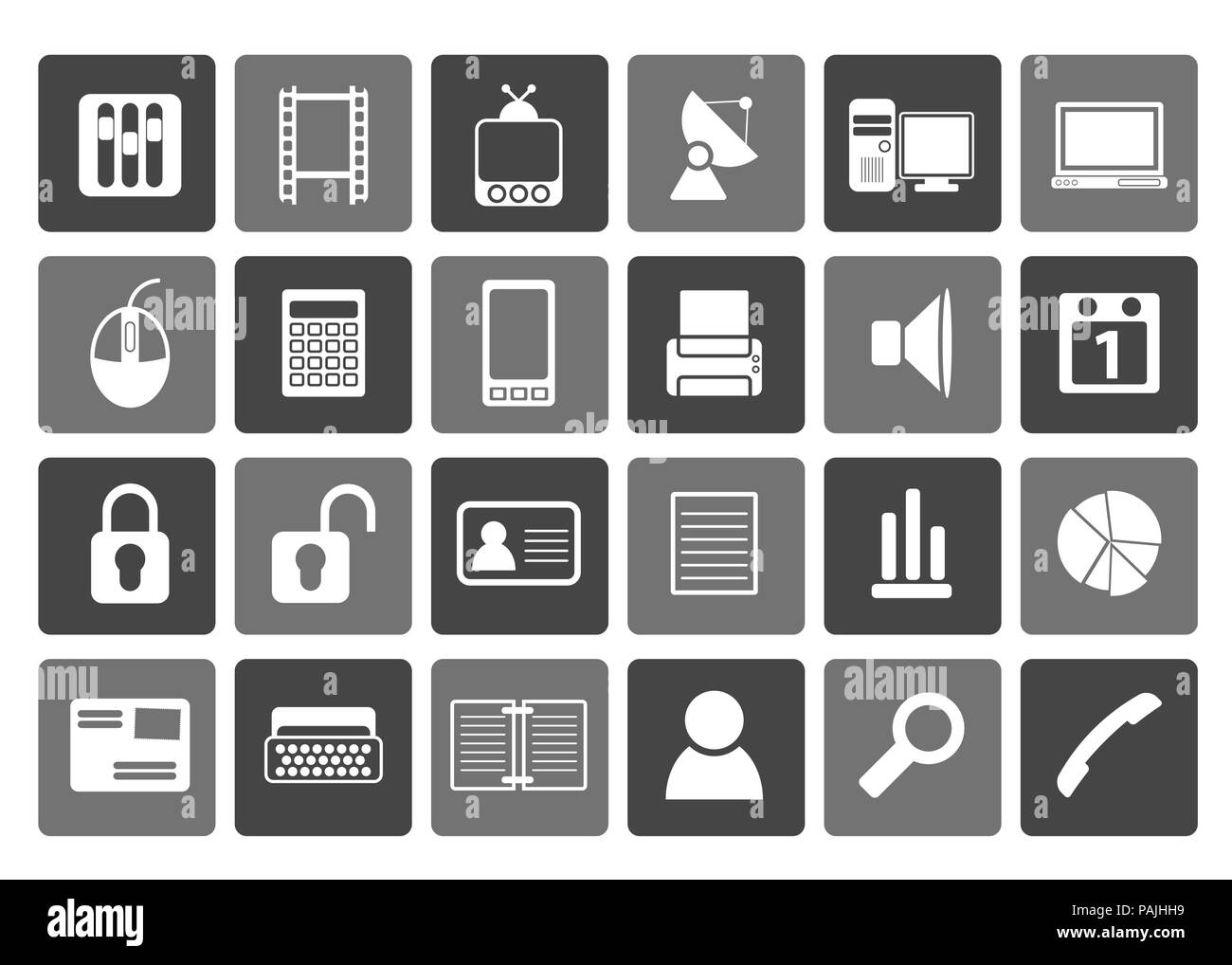 Flat Business and office icons - vector icon set Stock Vector Image ...