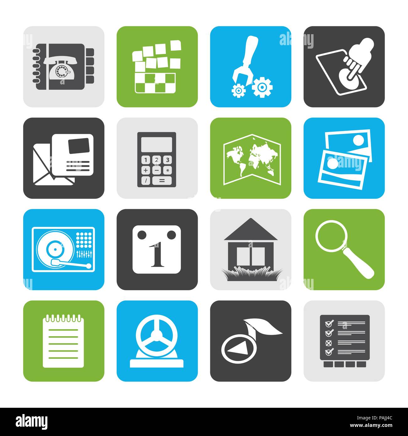 Flat Mobile Phone and Computer icon - Vector Icon Set Stock Vector ...