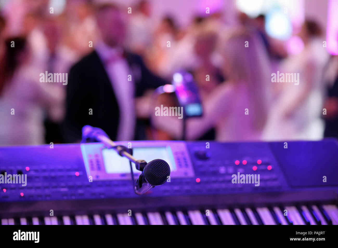 Dancing couples during party or wedding celebration Stock Photo