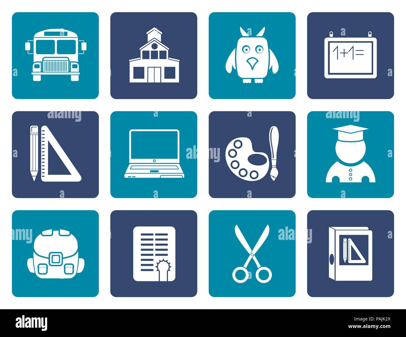 Flat School and education objects - vector illustration Stock Vector ...