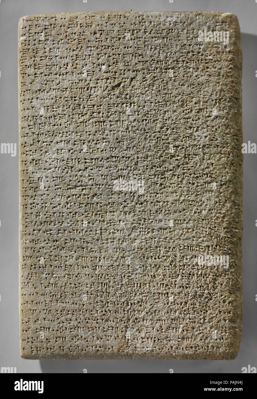 Stone cuneiform tablet with inscription of Ashurnasirpal II. Culture ...