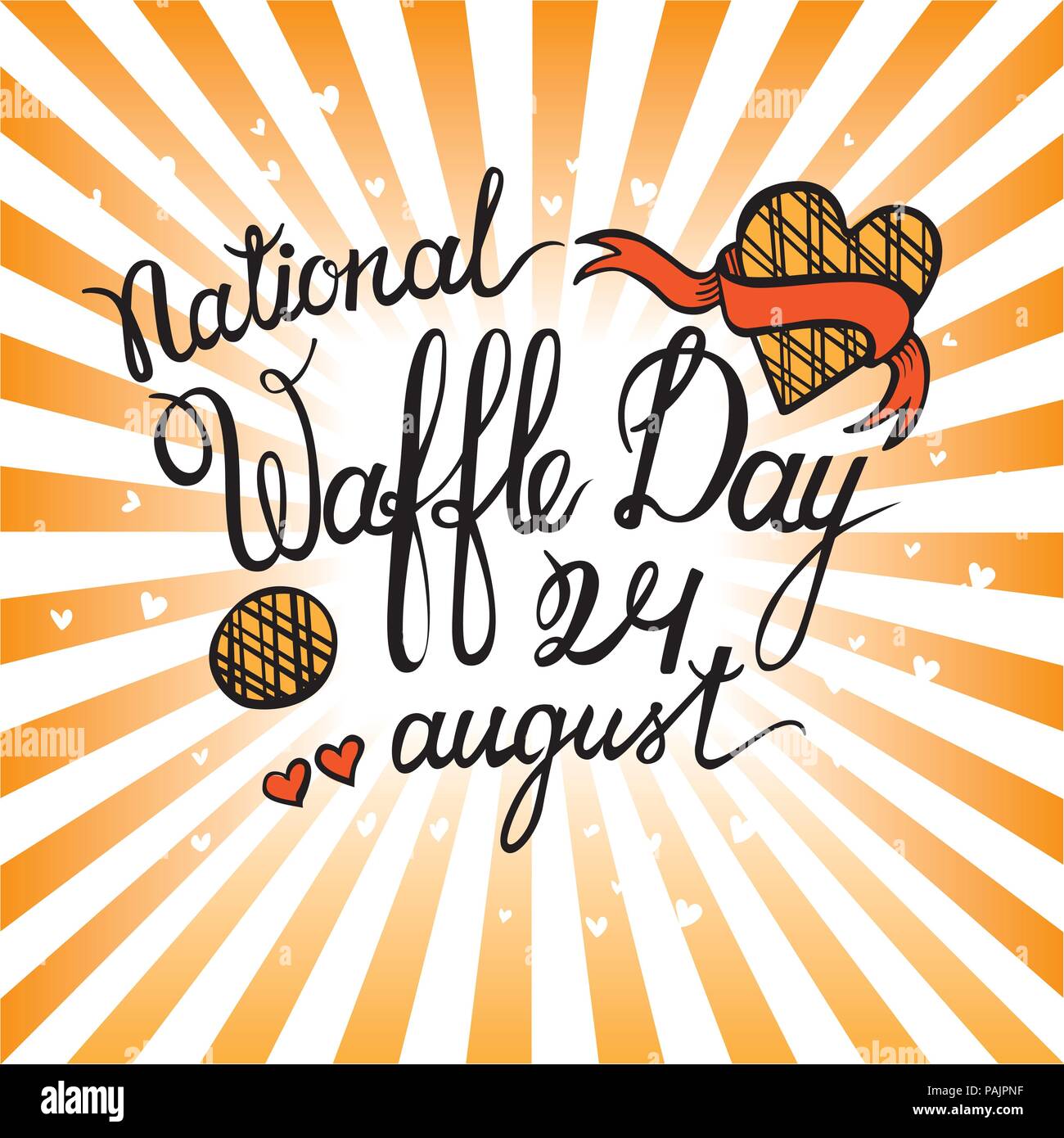 National Waffle Day Vector Illustration. Banner, poster os postcard