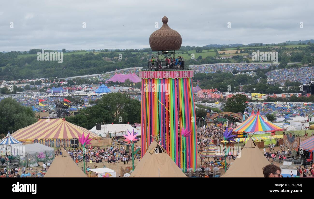 Music Festival Glastonbury Stock Photo