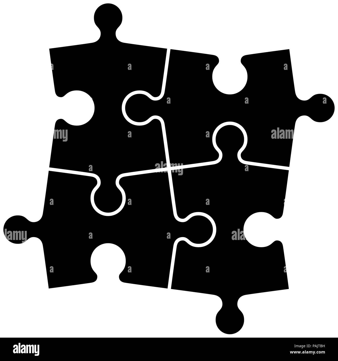 Set of puzzle pieces Stock Vector