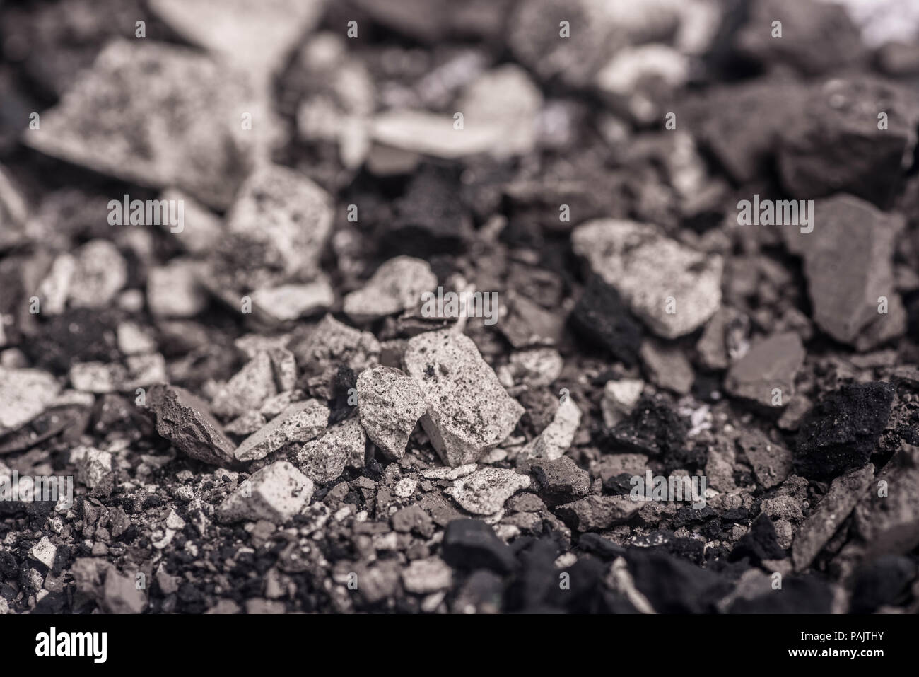 black and white crushed pastel crayon macro selective focus Stock Photo