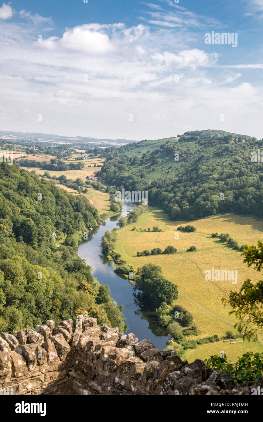 A view over the River Wye at Symonds Yat Rock, Herefordshire, England, UK. Stock Photo