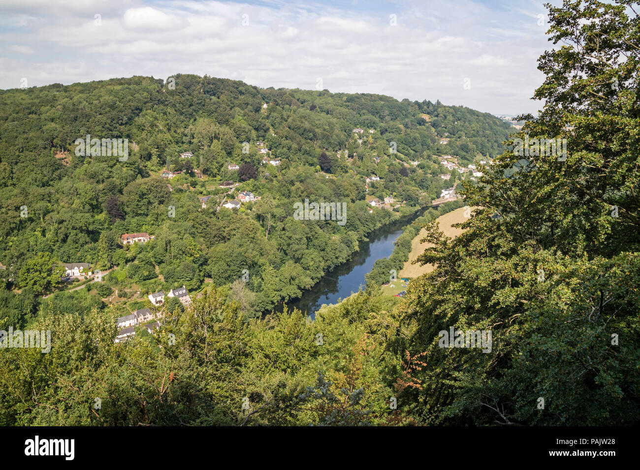 A view over the River Wye at Symonds Yat, Wye Valley, Herefordshire, England, UK Stock Photo
