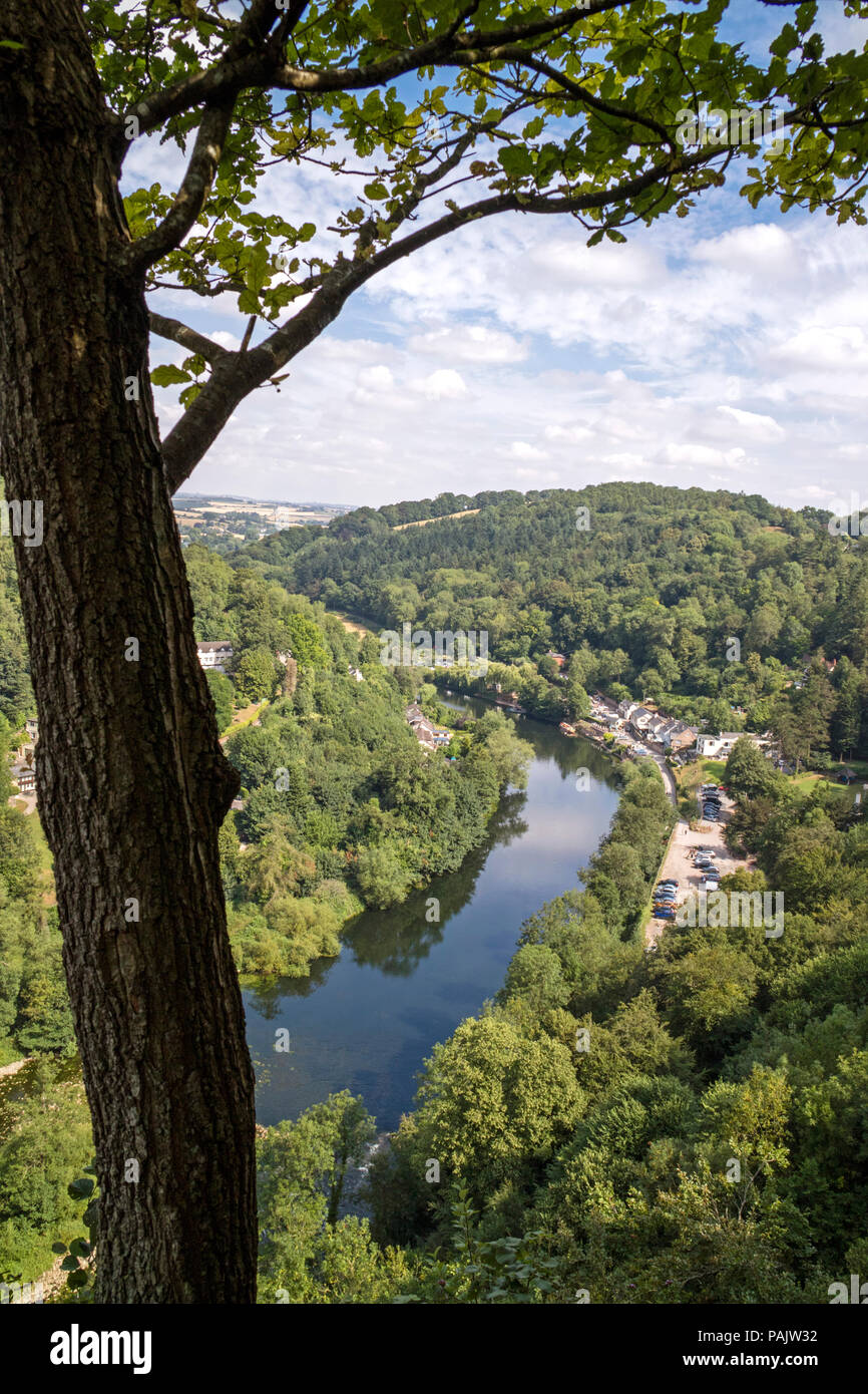A view over the River Wye at Symonds Yat, Wye Valley, Herefordshire, England, UK Stock Photo