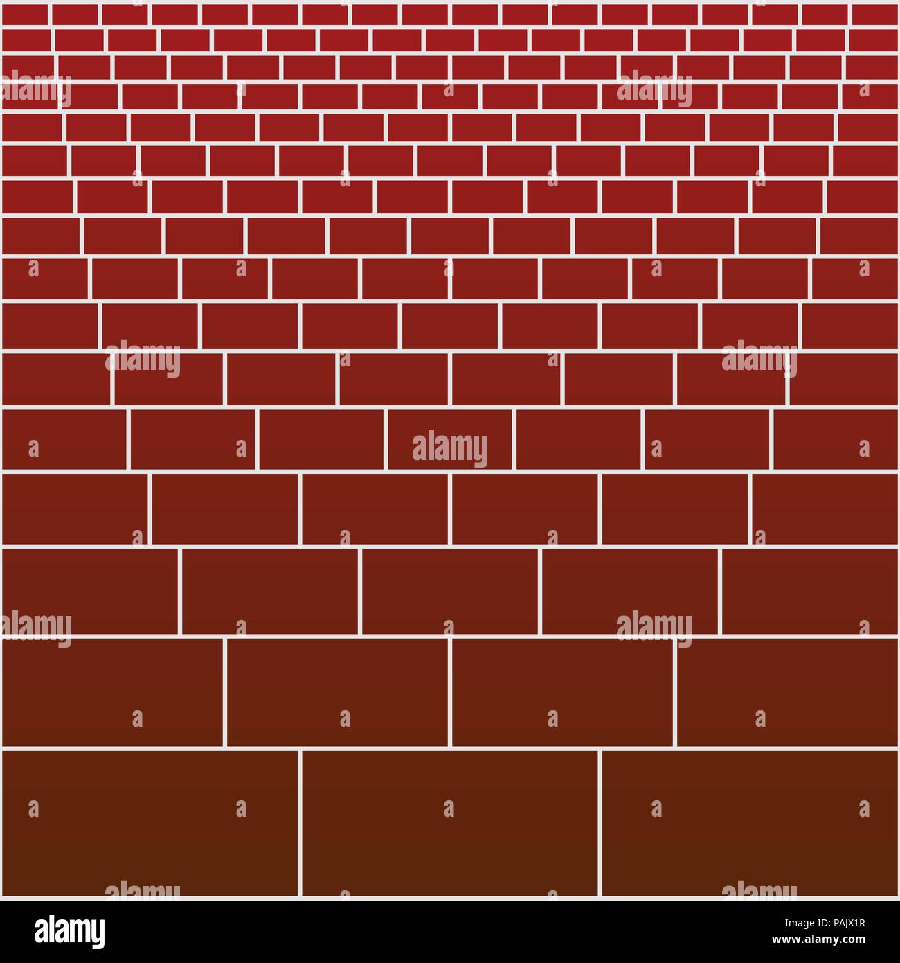 Brick wall pattern background flat vector illustration. Stock Vector