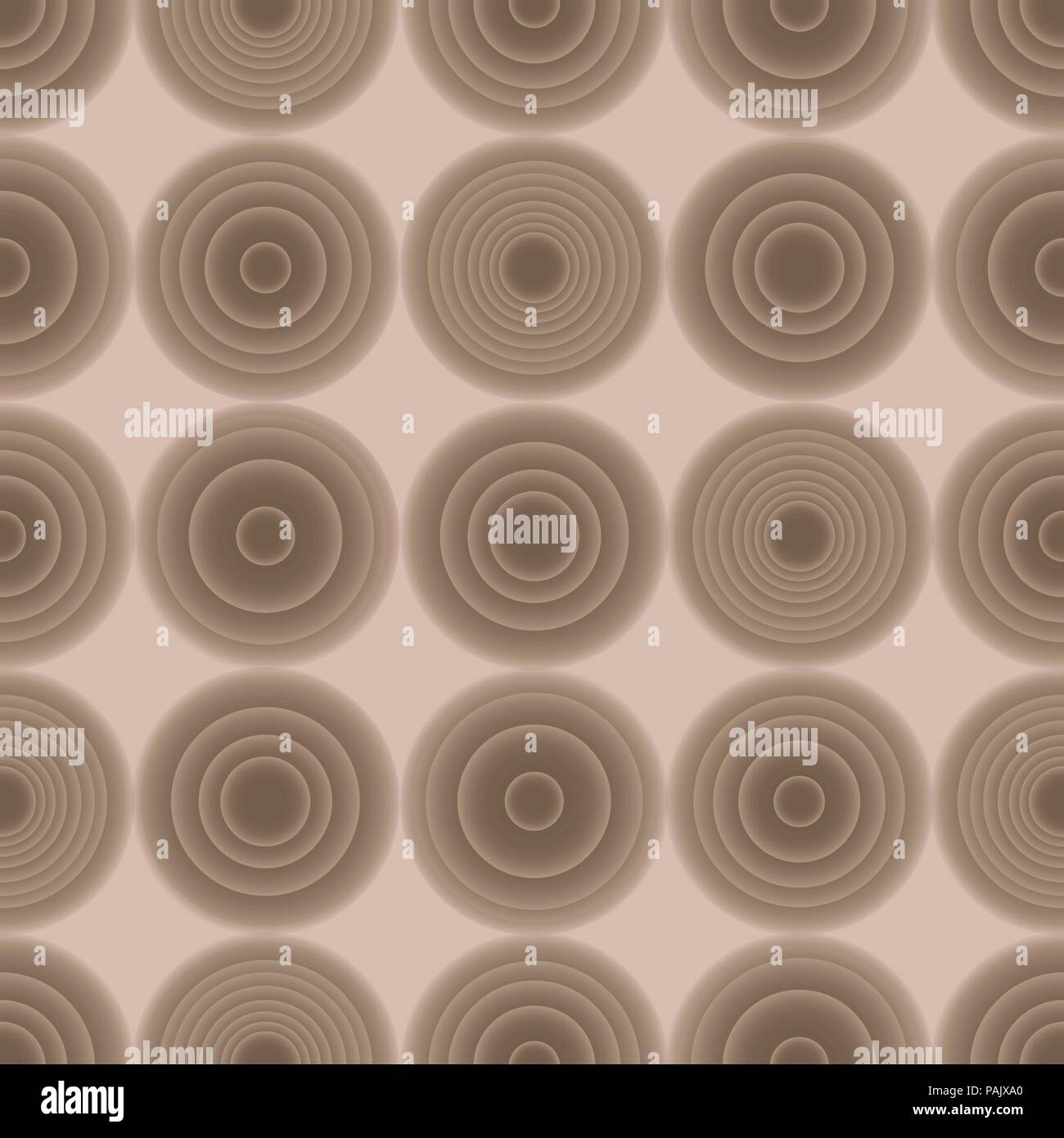Seamless vector gradient rounds beige pattern for fabric, ceramic, textile, wrapping, craft Stock Vector