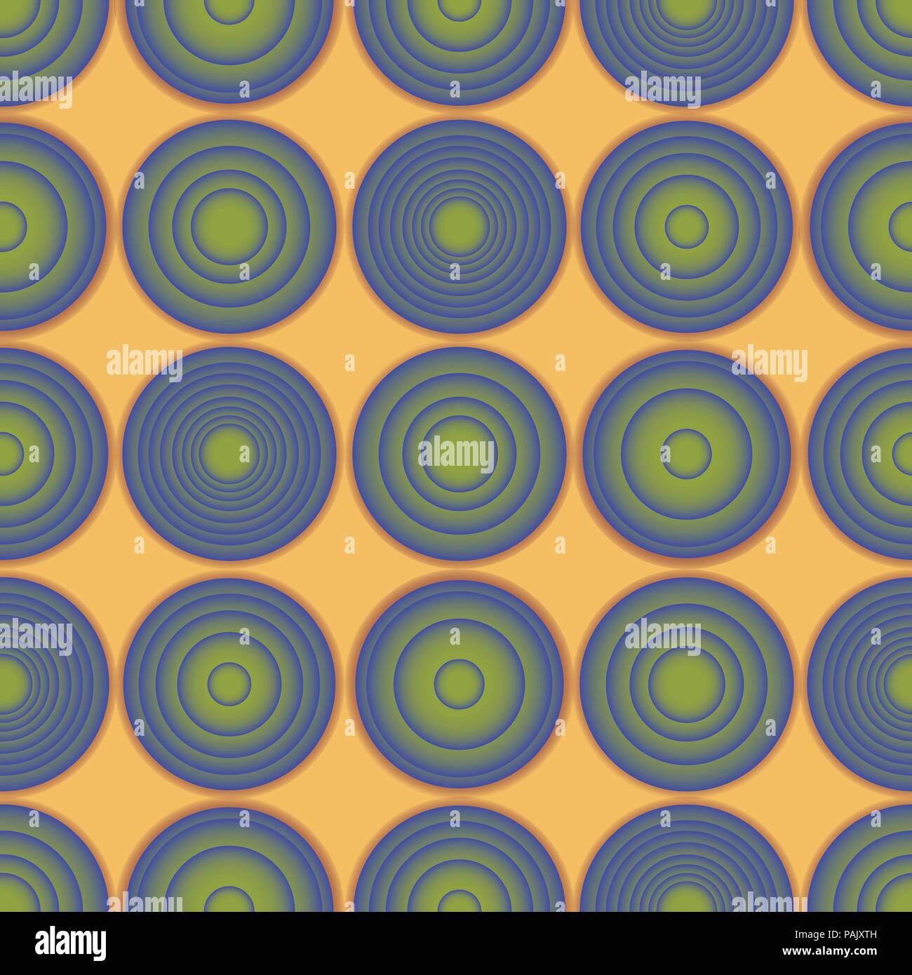 Seamless vector gradient rounds yellow pattern Stock Vector