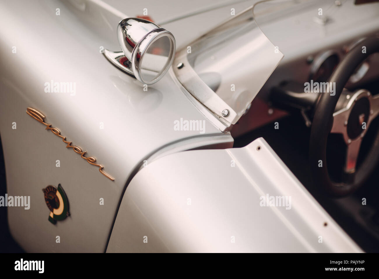 Retro car rally. French riviera. Nice - Cannes - Saint-Tropez Stock ...