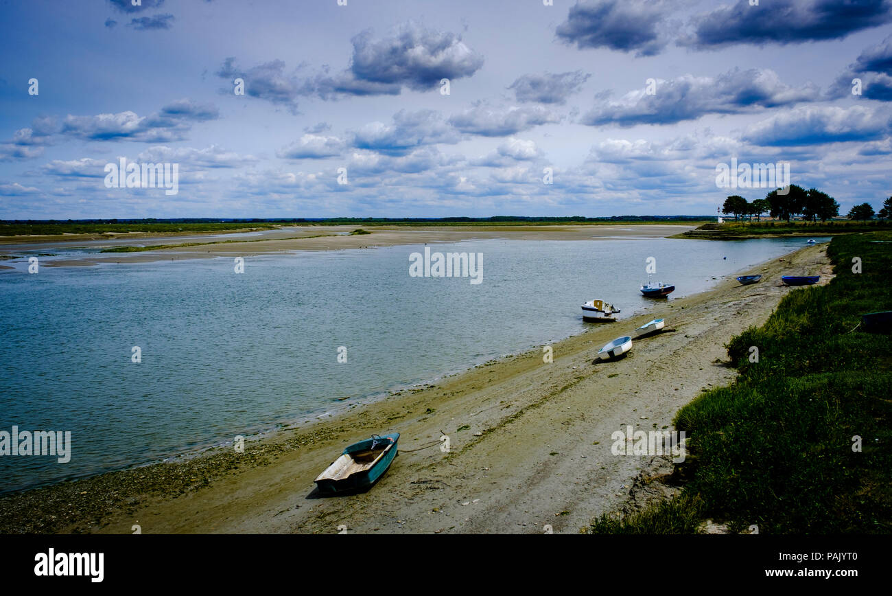 The Mouth Of The River Somme At Saint Valery Sur Somme France Stock