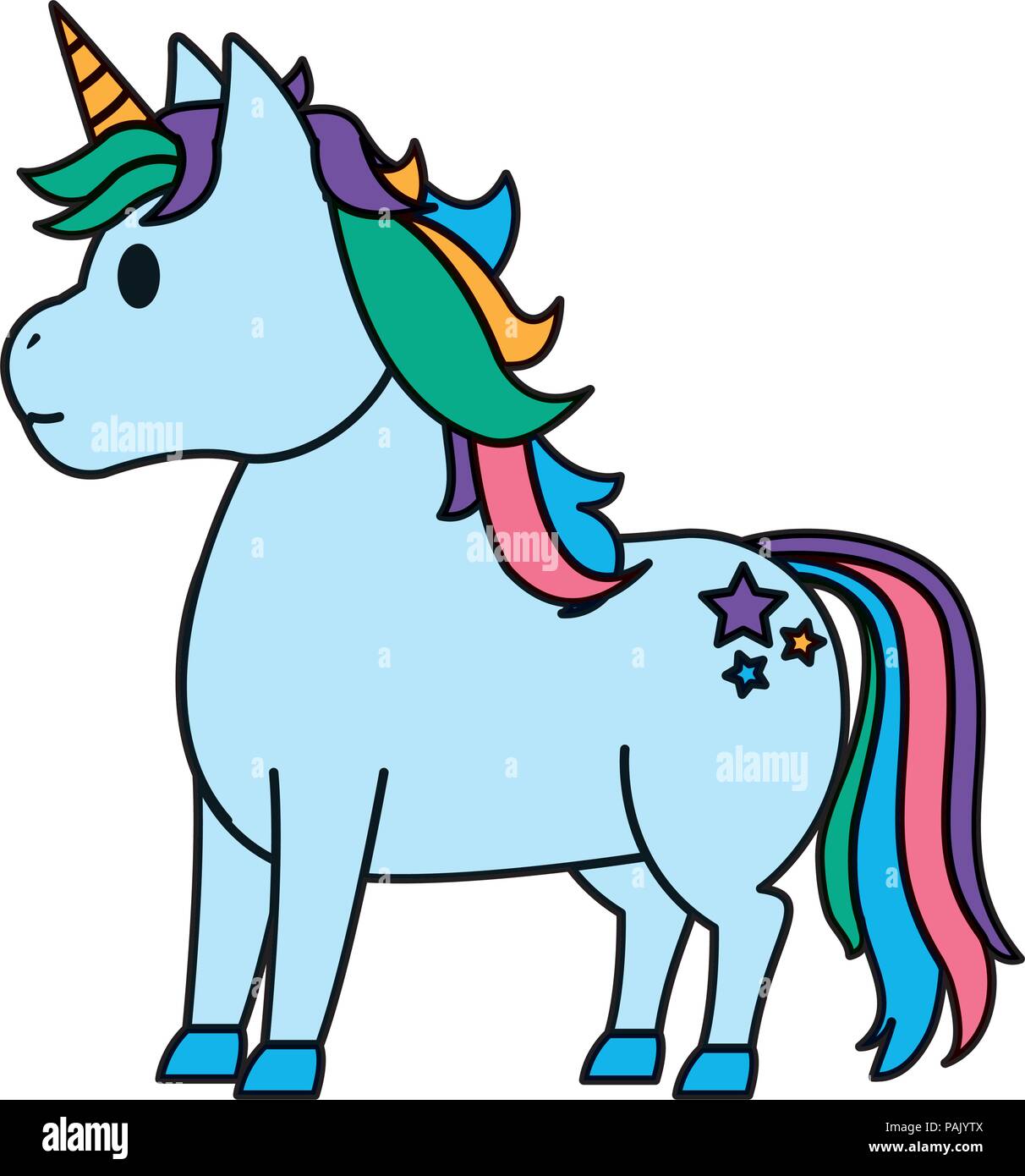 color cute unicorn with stars tattoo style Stock Vector Image & Art - Alamy
