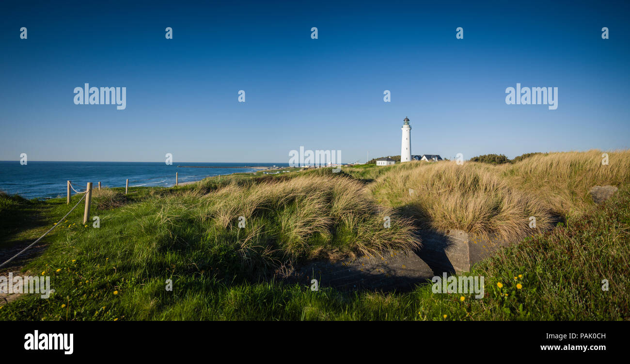 Hirstshals lighthouse, Denmark Stock Photo