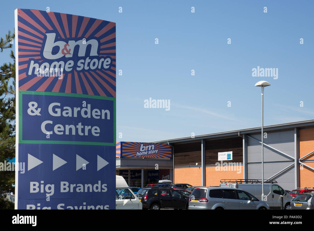 B&M Home Store, Holyhead, Anglesey, Wales Stock Photo