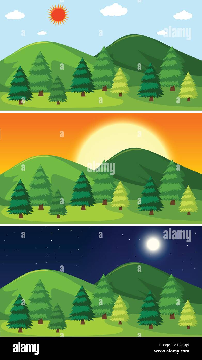 A set of natural landscape illustration Stock Vector Image & Art - Alamy