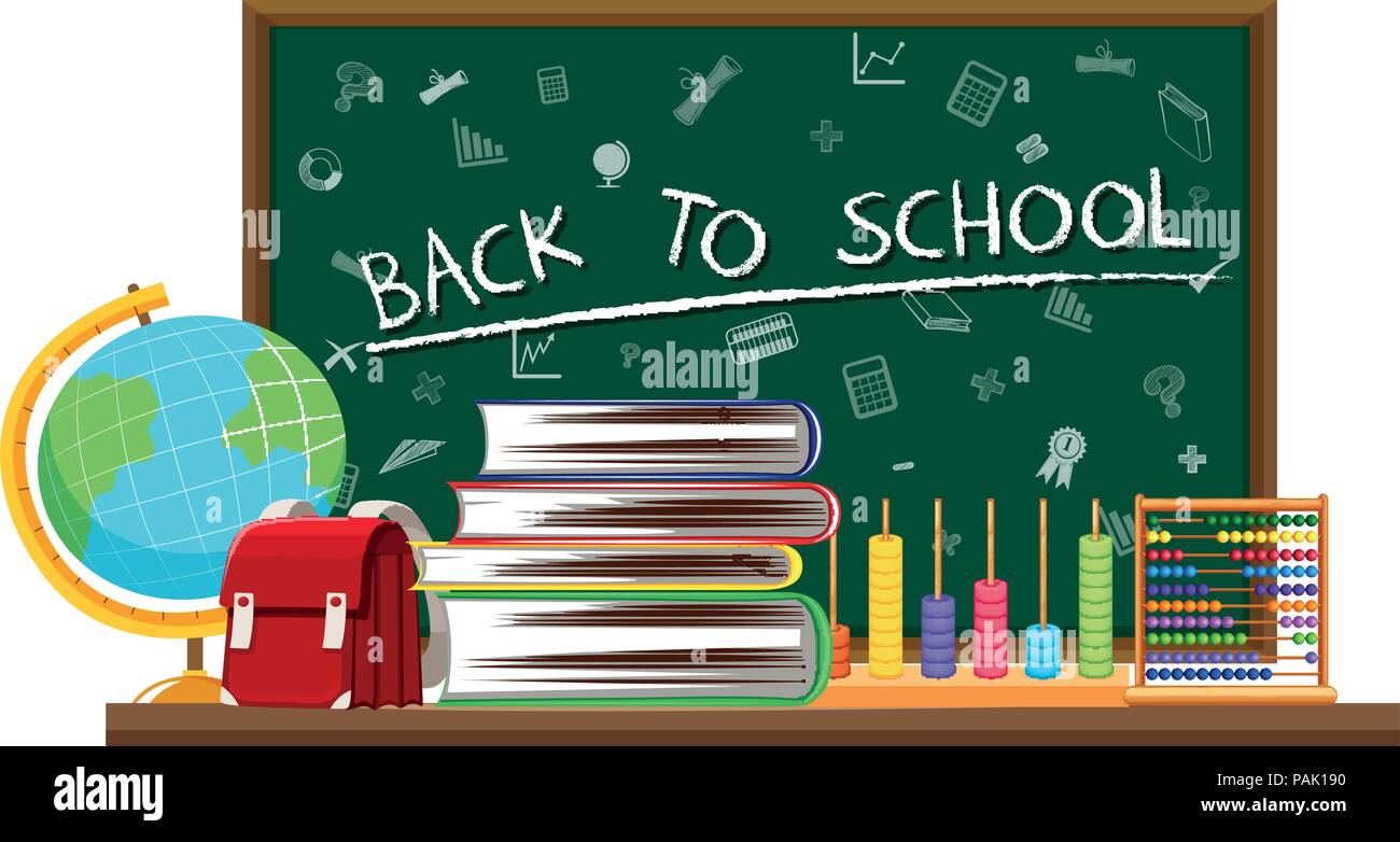 Back to school and learning elements illustration Stock Vector Image ...