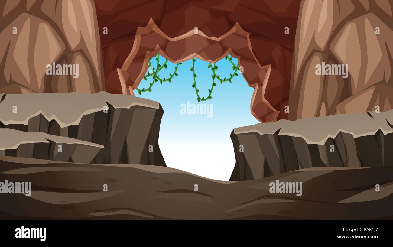 Cave with a entrance illustration Stock Vector Image & Art Alamy