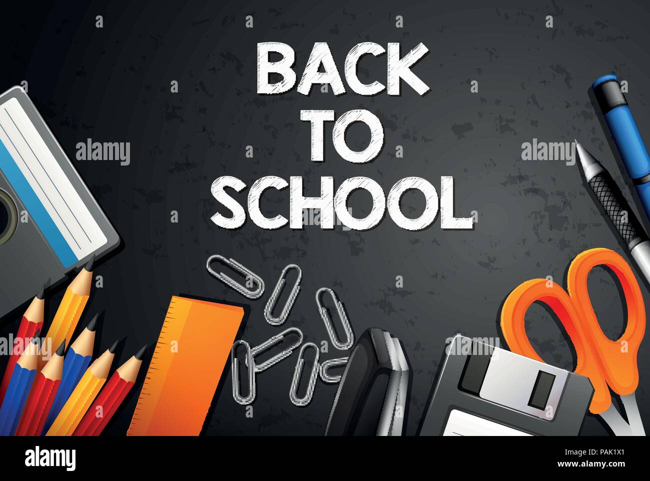 Back to school template illustration Stock Vector Image & Art - Alamy