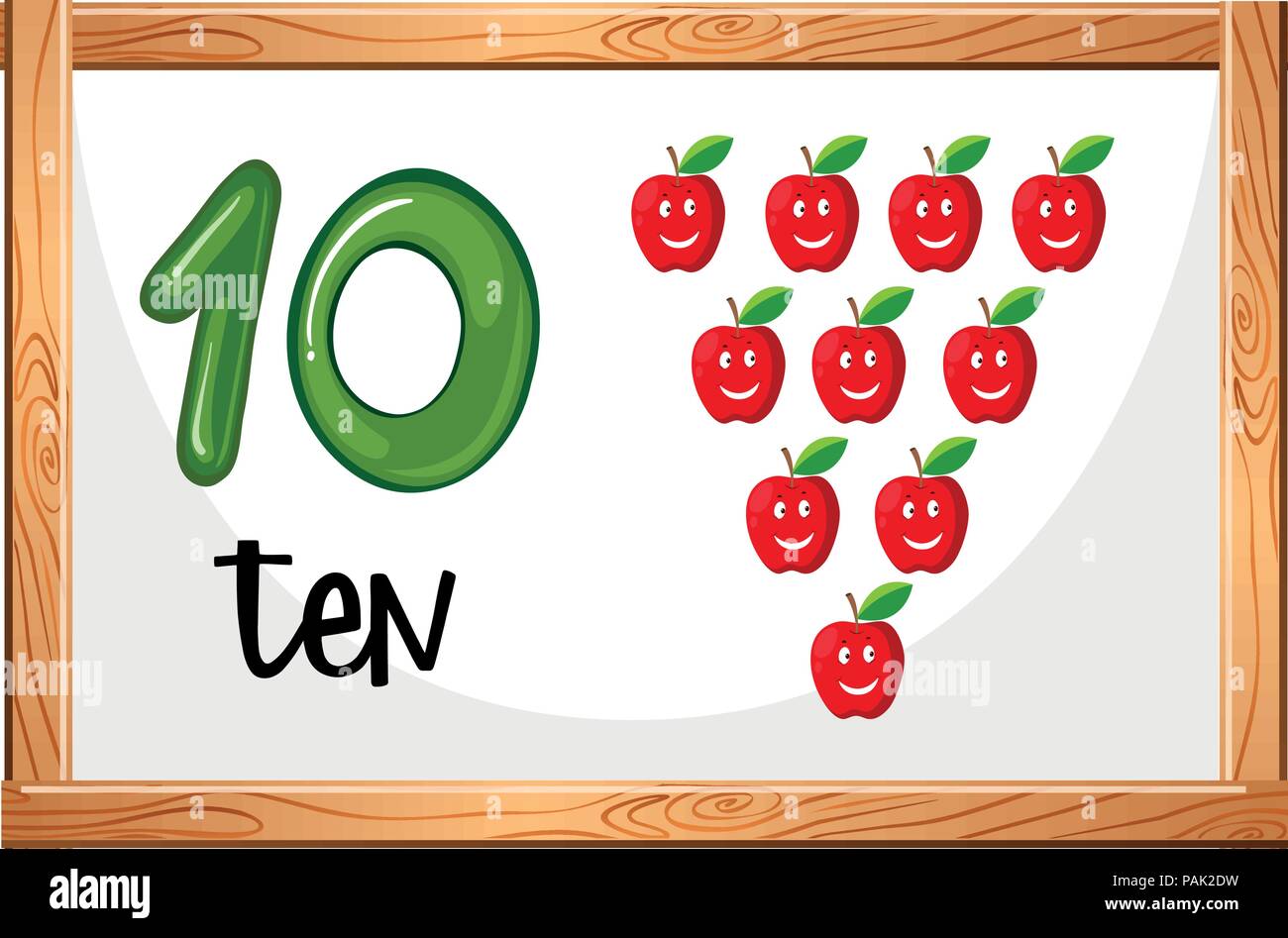 Number ten concept poster illustration