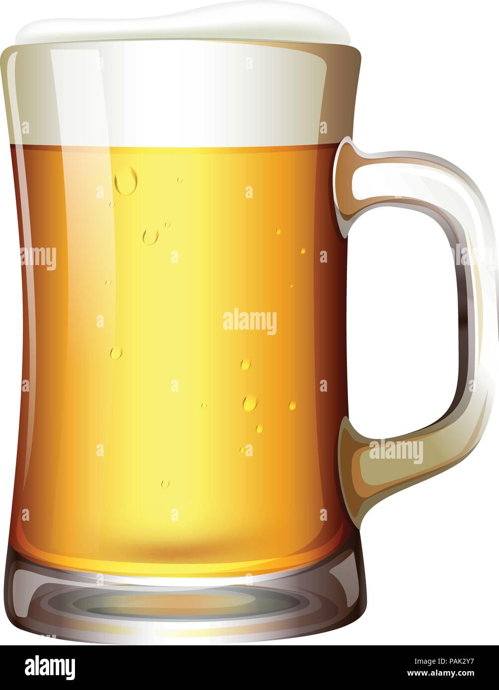 A mug of beer on white background illustration Stock Vector Image & Art ...