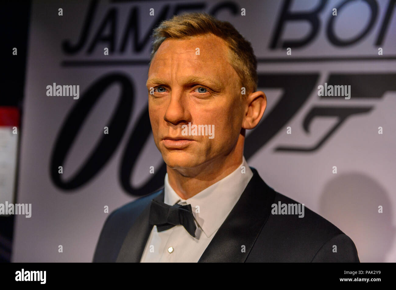 BEIJING, CHINA APR 6, 2016 Daniel Craig as 007 agent James Bond