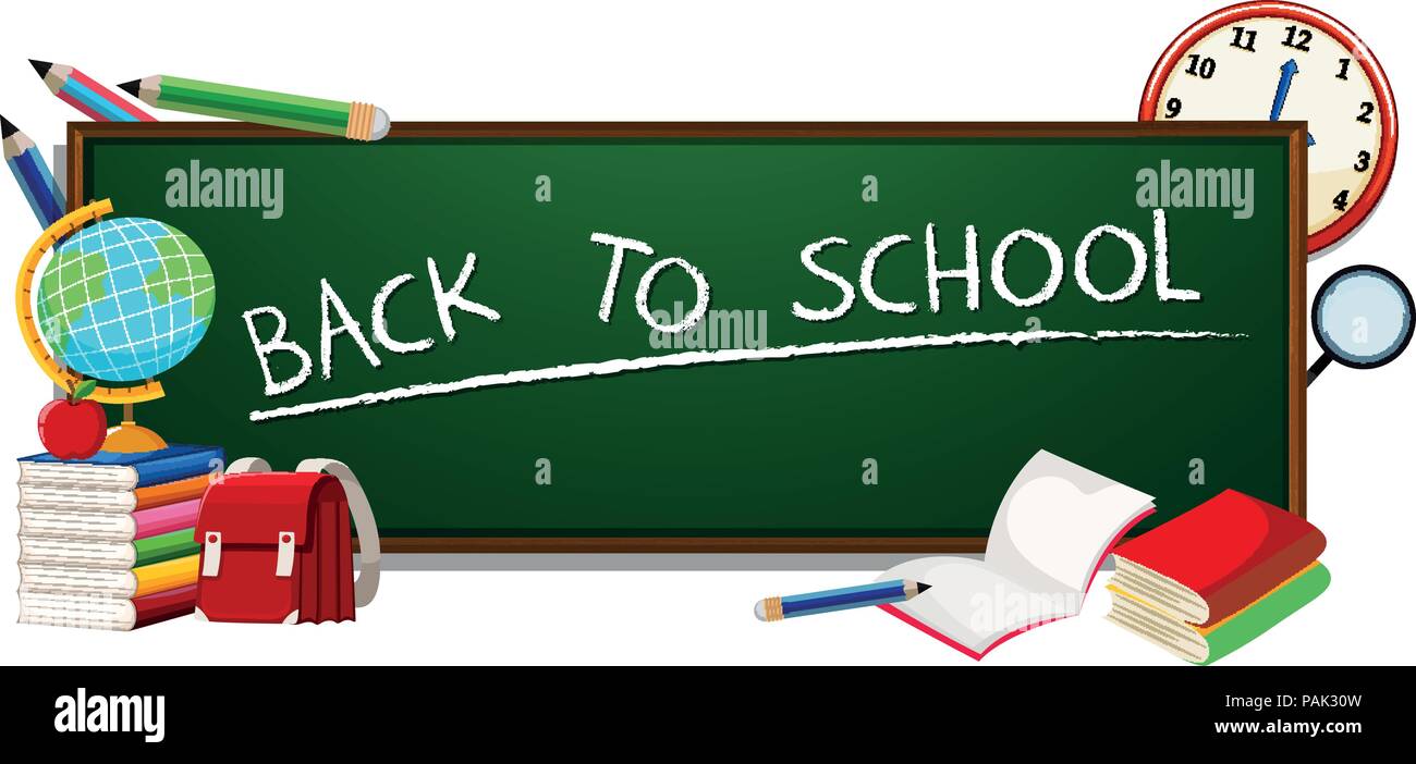 back to school concept illustration Stock Vector