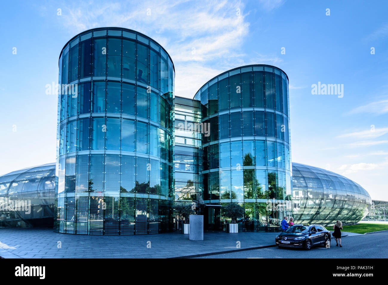 Salzburg: Hangar 7 of Red Bull at airport in Austria, Salzburg, Stock Photo