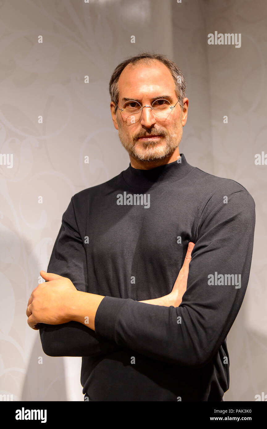BEIJING, CHINA APR 6, 2016 Steve Jobs at Beijing Madame Tussauds wax
