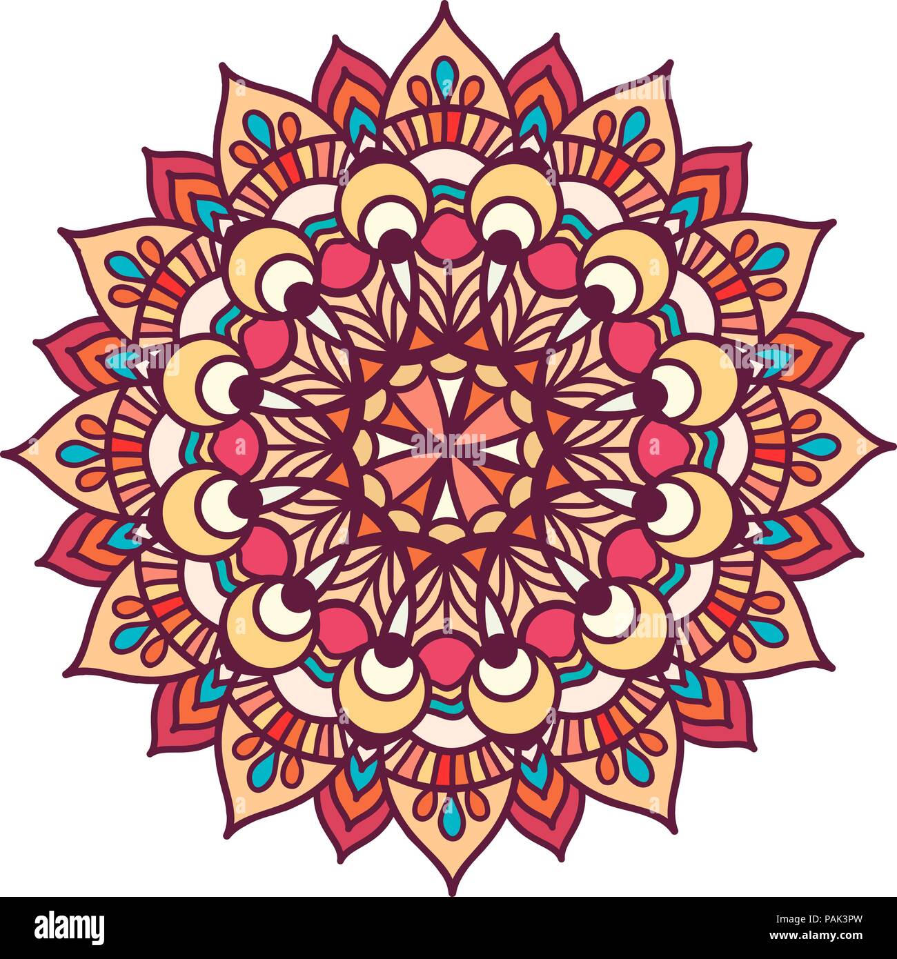 Vector illustration Color Ornament mandala Stock Vector Image & Art - Alamy