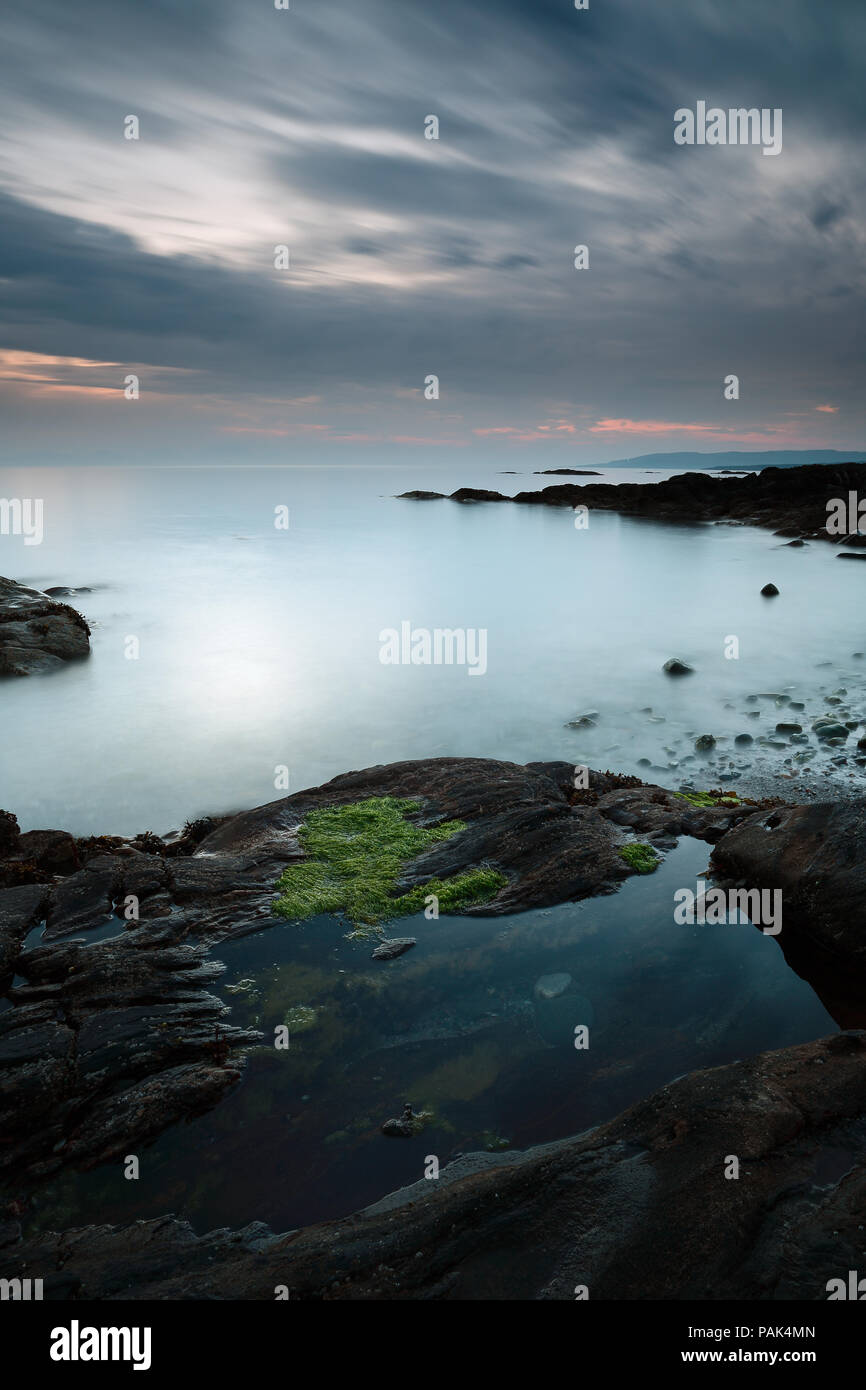 Sound of Jura at Sunset fron Ronachan Point Stock Photo