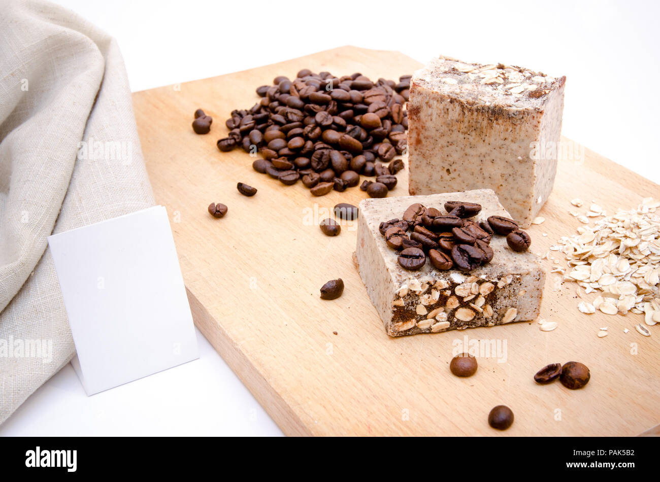 Cofee Rice Soap Traditional home made soap with coffe and rice Stock Photo - Alamy