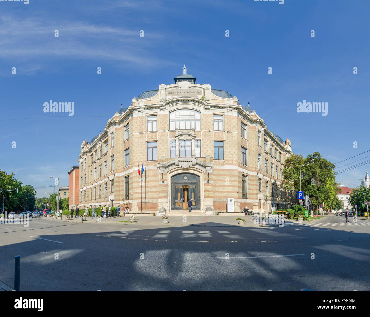 CLUJ-NAPOCA, ROMANIA - 24 AUGUST 2015: Central University Library of 