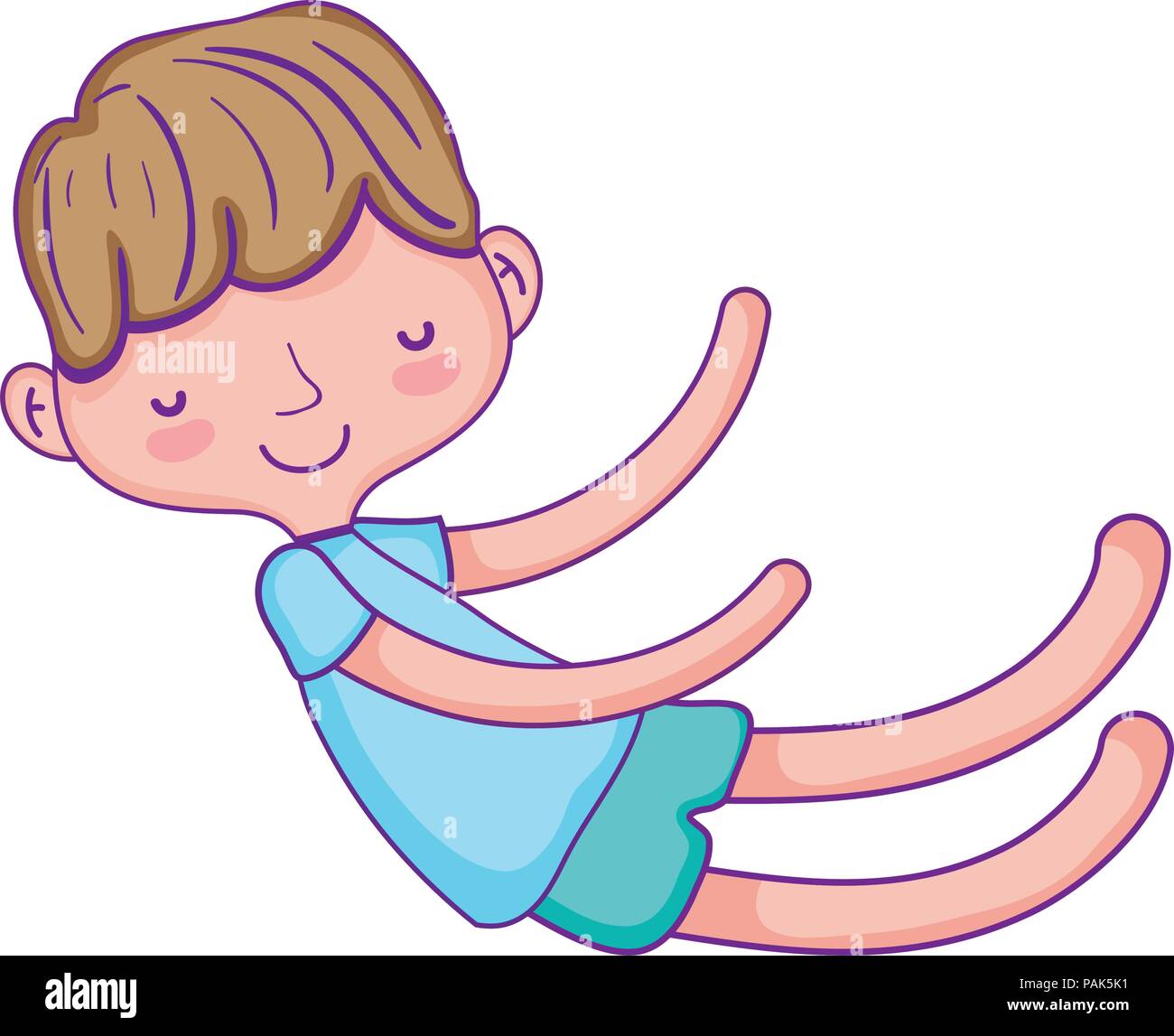 child boy hairstyle sleeping with pajamas Stock Vector Image & Art - Alamy