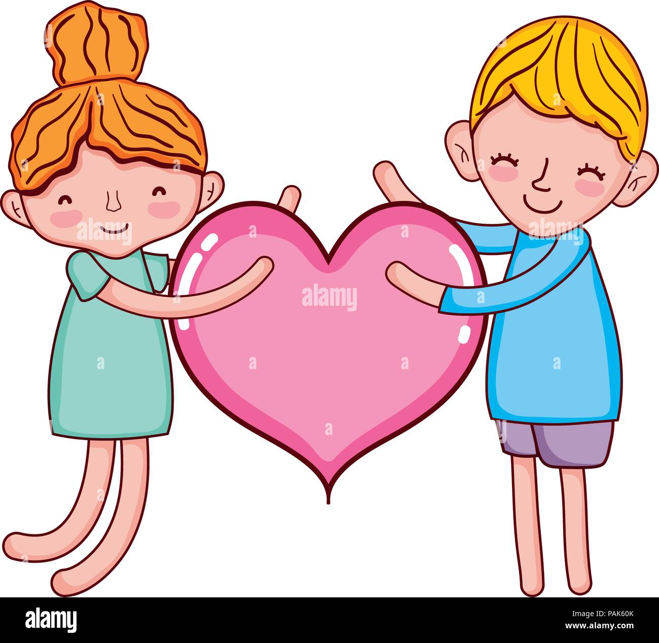 boy and girl sleeping with fashion heart Stock Vector Image & Art Alamy
