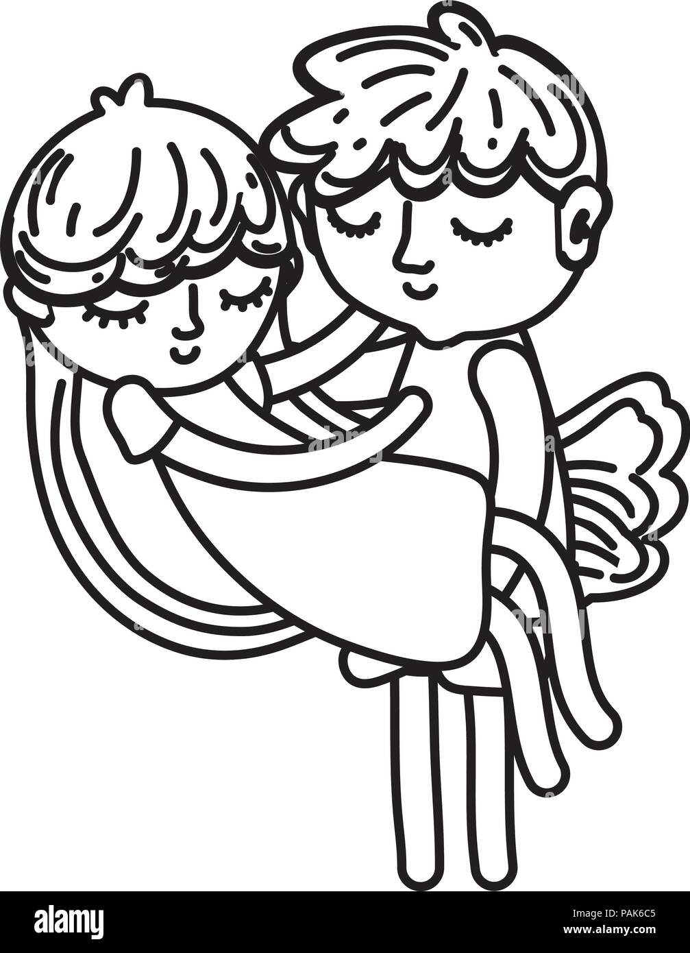 Line Cute Boy And Girl Children Sleeping Stock Vector Image Art Alamy Line Cute Boy And Girl Children Sleeping Stock Vector Image Art Alamy