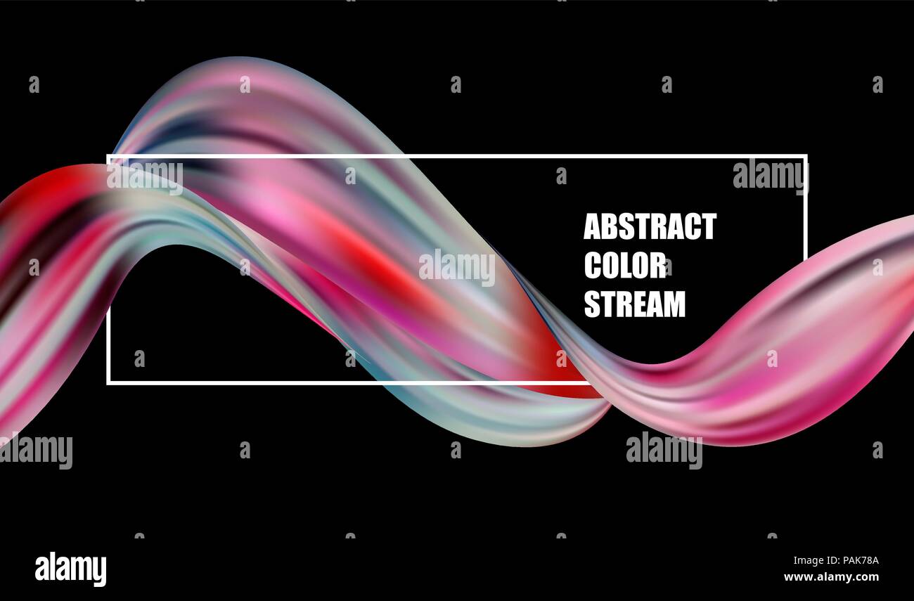 Abstract colorful vector background, color flow liquid wave for design ...