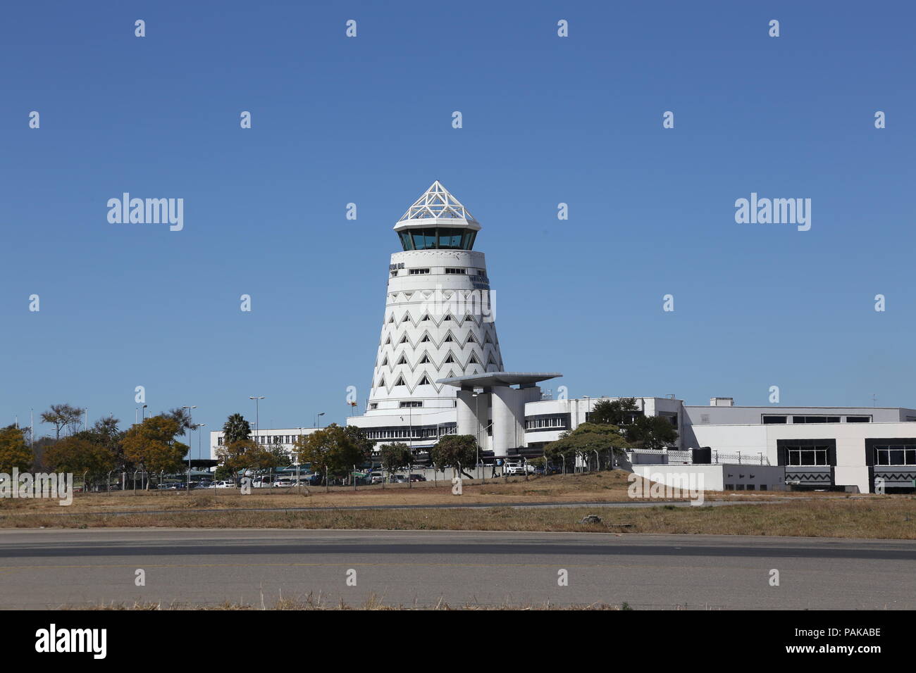 Harare, Zimbabwe. 23rd July 2018. Photo taken on July 23, 2018 shows the Robert Gabriel Mugabe International Airport in Harare, Zimbabwe. Zimbabwe's main airport is set to undergo a major facelift to be funded by China as part of the government's efforts to transform the facility into a regional aviation hub. (Xinhua/Zhang Yuliang) Credit: Xinhua/Alamy Live News Stock Photo