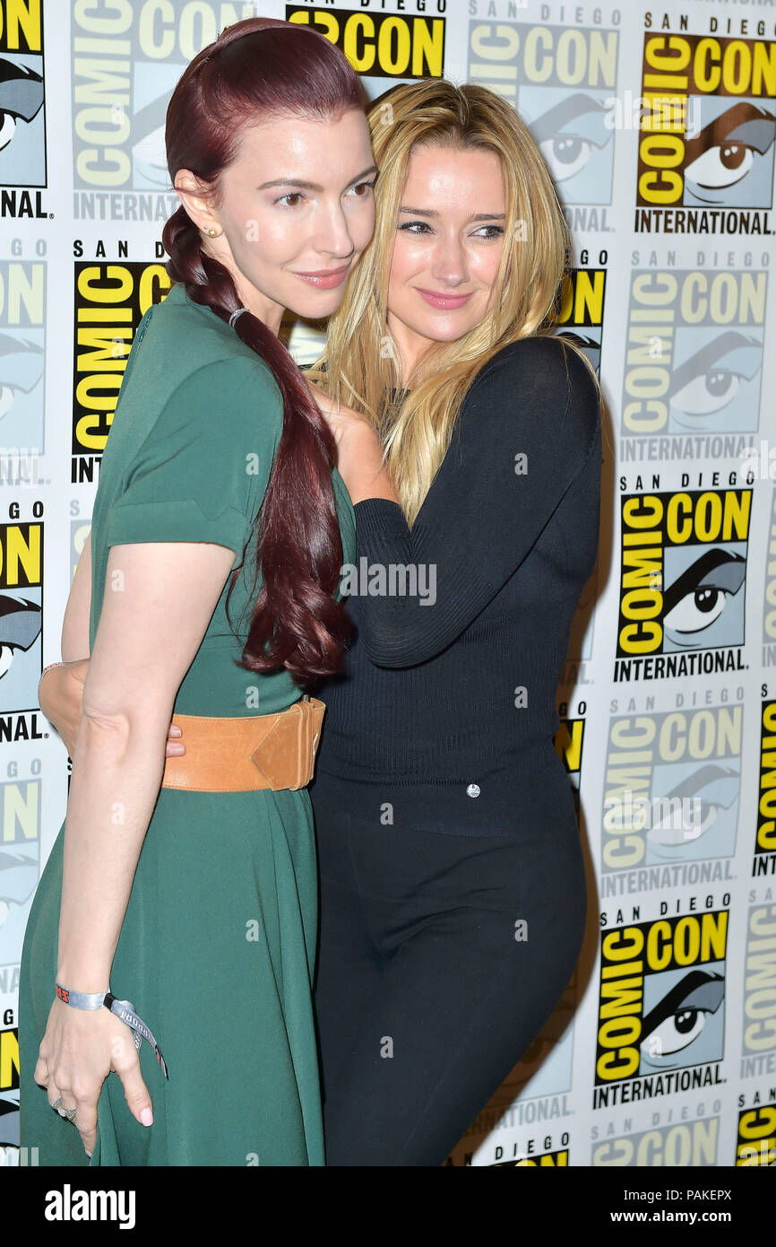 Chrysta Bell and Amy Shiels at the Photocall for the TV series 'Twin